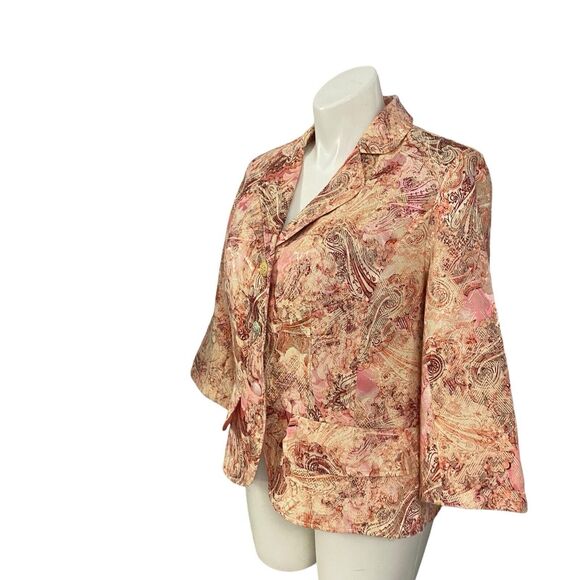 Lane Bryant Blazer Womens 18 Orange Jacket Work Office Harvest Casual Career - Picture 8 of 16